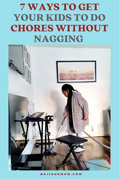 child hoovering the house